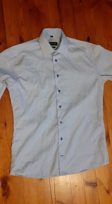 Koszula elegancka w prążki kołnierzyk 38-41 cm  M L