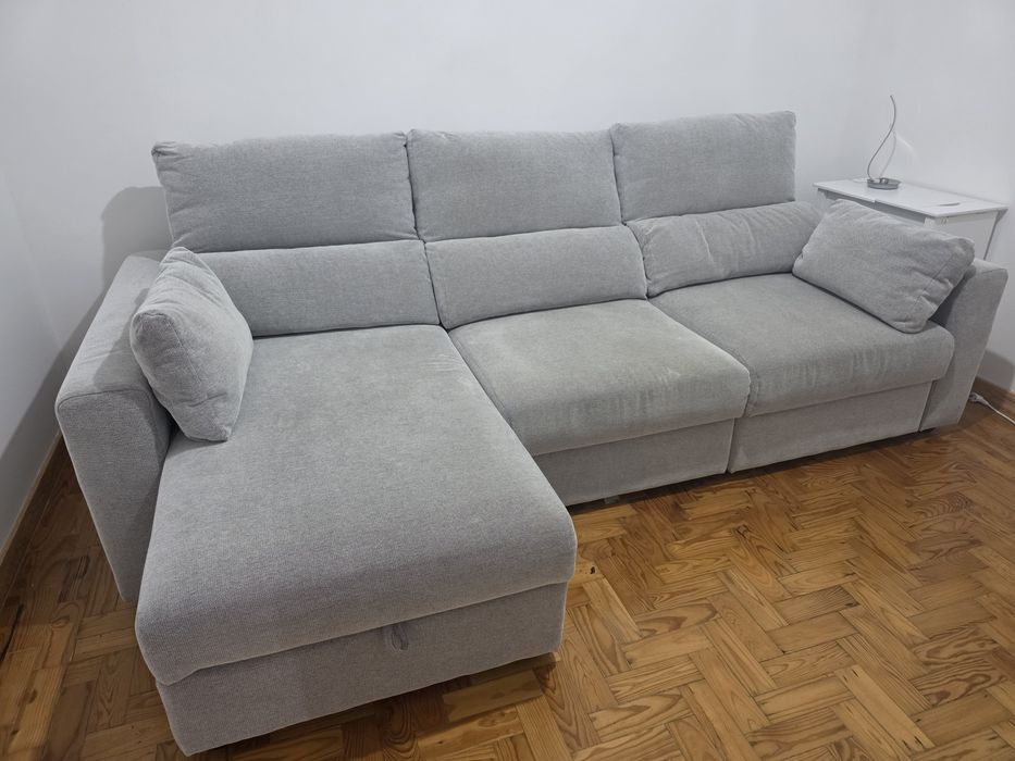 Sofá 3 lugares com chaise longue