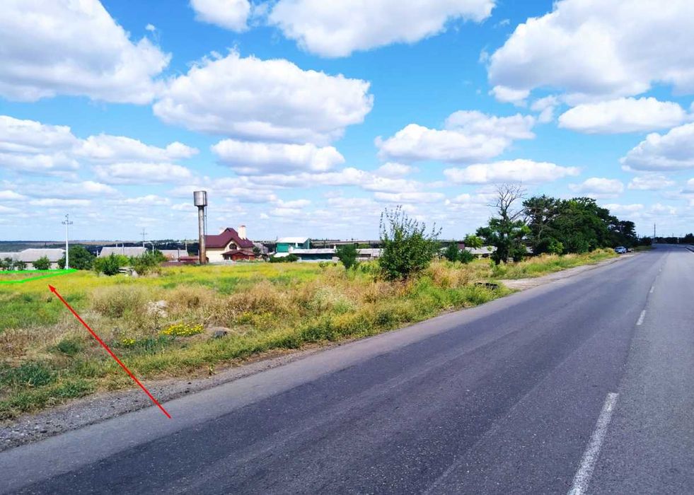 Земля під житло бізнес 18,5 соток Калинівка 10 км Миколаїв 70 м траса