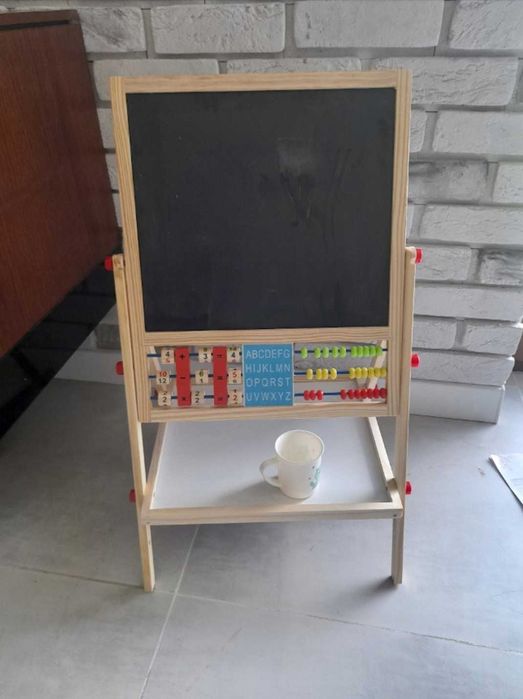 Zestaw Dwustronna Tablica Kredowa Magnetyczna Dla Dzieci + Gratisy