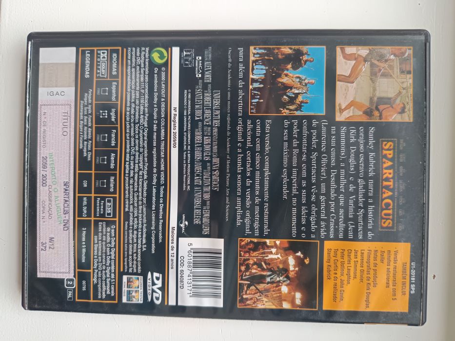 DVD spartacus   .