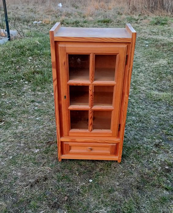 Półka drewniana narożna/ lite drewno