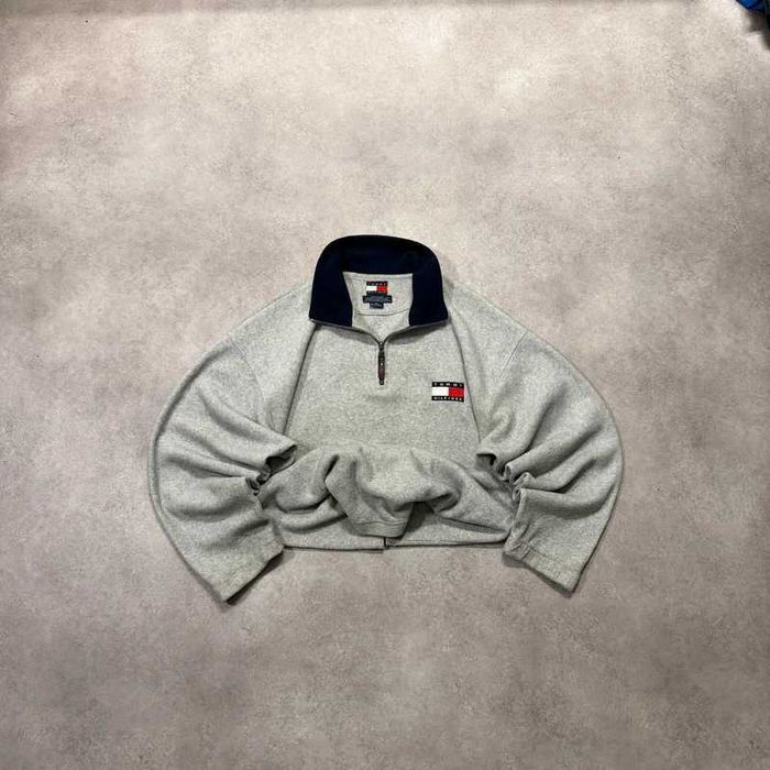 Vintage Bluza Polar Tommy Hilfiger Zip Up Fleece Swag Trendy Retro