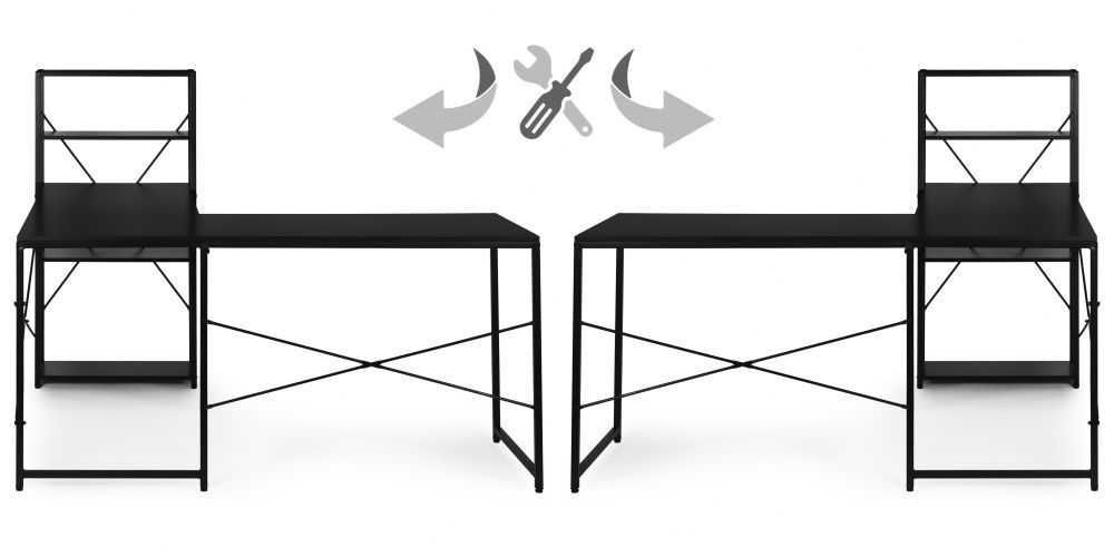 NOWE Biurko Narożne Gamingowe Czarne Duże Komputerowe Do Biura Szkolne