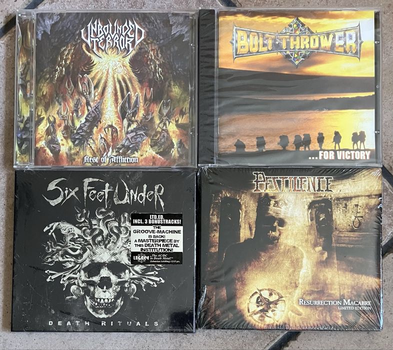 Necrot, Bolt Thrower, Pestilence, Six Feet Under, Unbounded Terror CDs