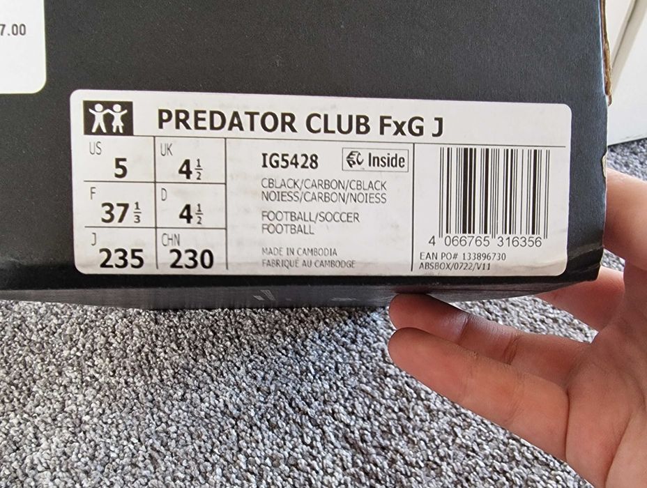 Korki Adidas Predator czarne rozm. 37,5 / 38