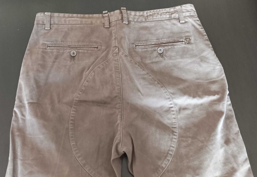 Calças chino carrot PRIMO EMPORIO castanho, W32 como novas