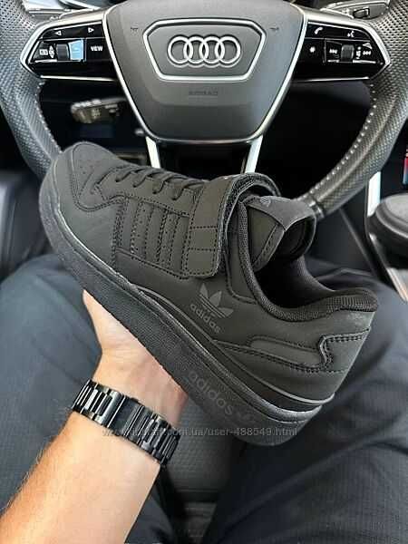 Чоловічі кросівки Adidas Forum 84 Low Black, нубук