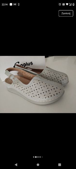Ażurowe sandały na kliniku -Enplus