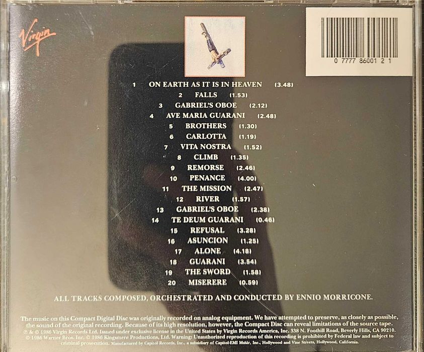 CD - Banda sonora do filme The Mission