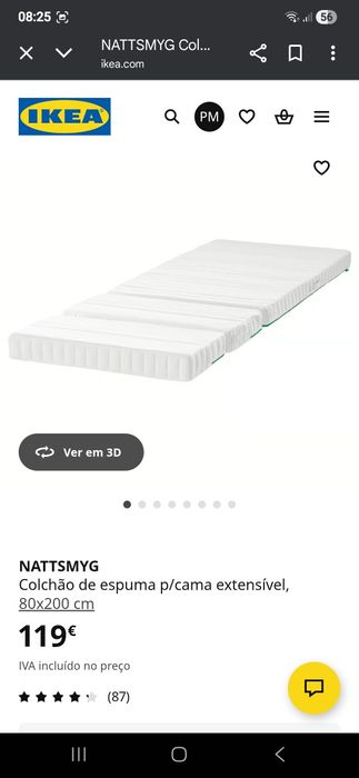 Cama Criança + Colchão 80x200