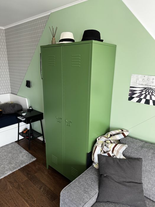 Armário de cacifo em aço de 2 portas Pohpli