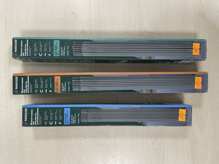 Электроды сварочные универсальные 2,0х300см/2,5х350см/3,2х350см 1кг PARKSIDE