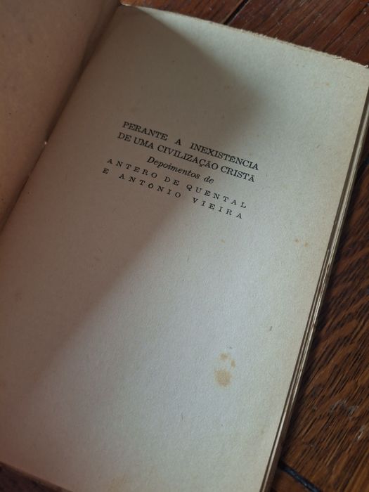Livro Antonio Sergio segunda edicao perante inexistencia  civilizacao crista