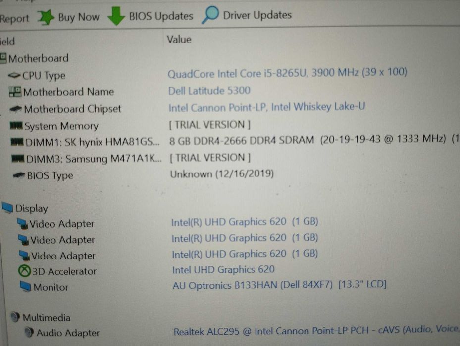 Dell Latitude 5300, i5-8265u, 16 Гб ОЗУ, 256 SSD, із США