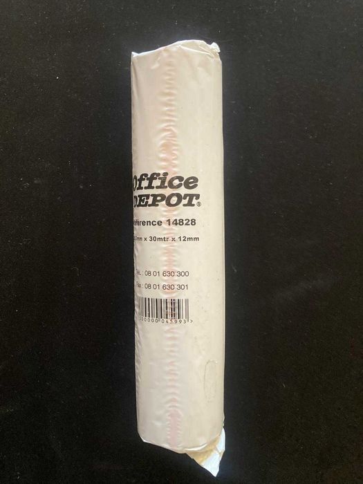 Lote de 20 Rolos de Papel para Fax OFFICE DEPOT Ref. 14828 – 210mm x 30m x 12mm – Selados