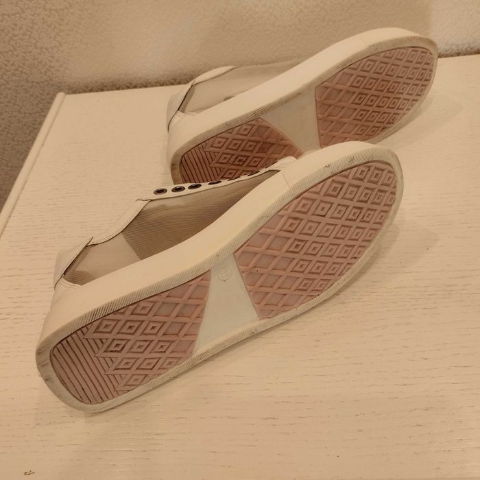 Белые кеды, кроссовки  из кожи и текстиля Helena Soretti