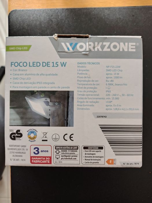 Foco Led 15w exterior ou interior
