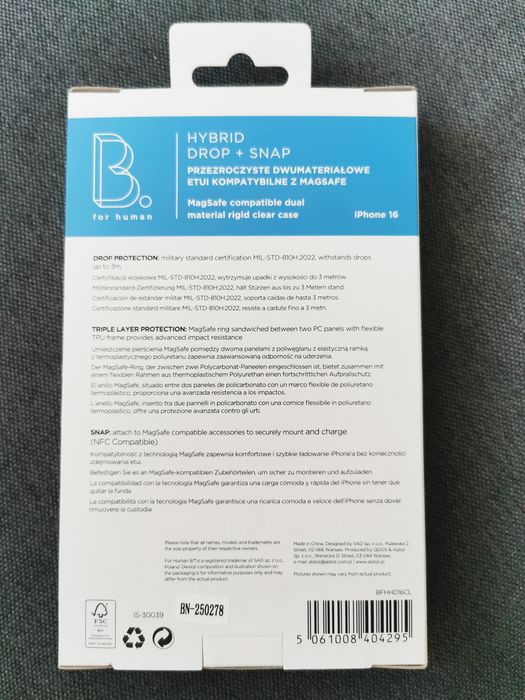 Etui iPhone 16 przezroczysty