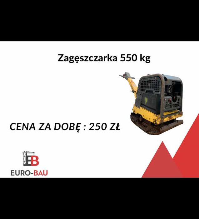 Wynajem zagęszczarka betoniarka wiertnica piła szalunek rusztowanie