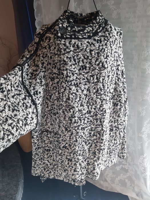 Płaszczyk sweter oversize Zara melanż damski dzianina duży tkmaxx limi