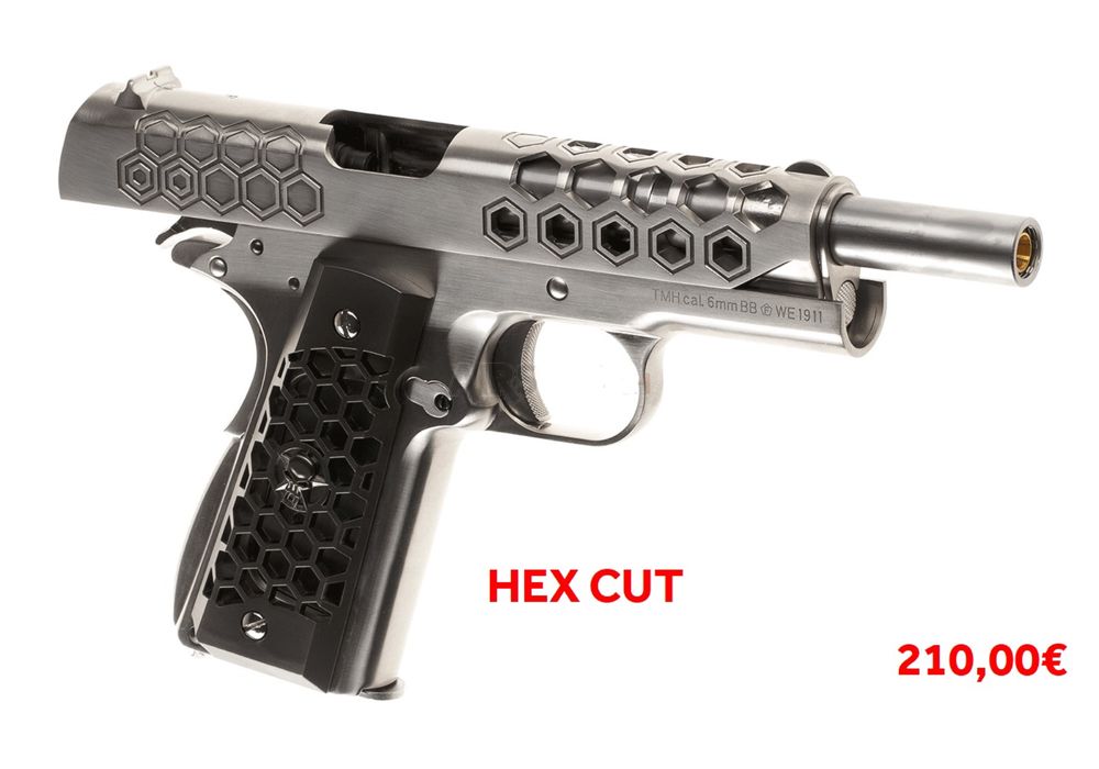 Pistola Airsoft 1911 HEXCUT - Floral da WE full metal blowback nova garantia