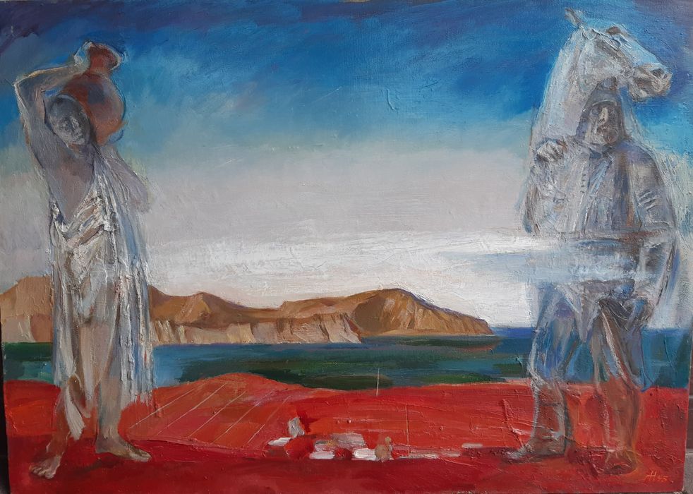 Картина Генриха Нечипоренко "Крымская легенда". 70х50см. 1995г. Х/м.