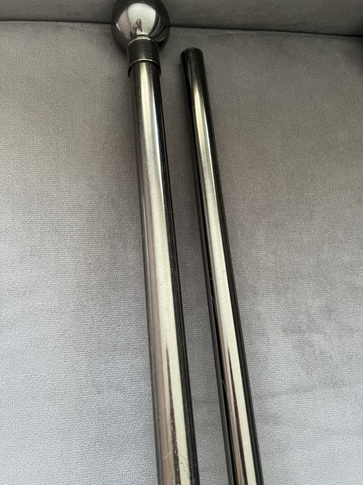 Varão cortinado extensível prateado