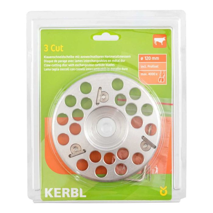 Tarcza do korekcji racic Profi, 3 wymienne ostrza, śr. 120 mm, Kerbl