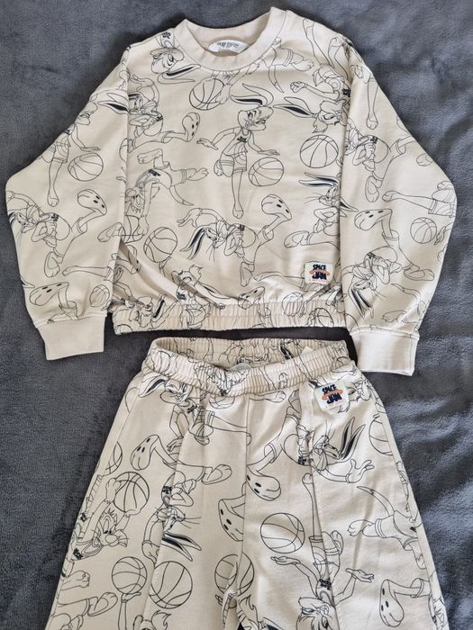 *Śliczny*Beżowy komplet rozm.140 H&M