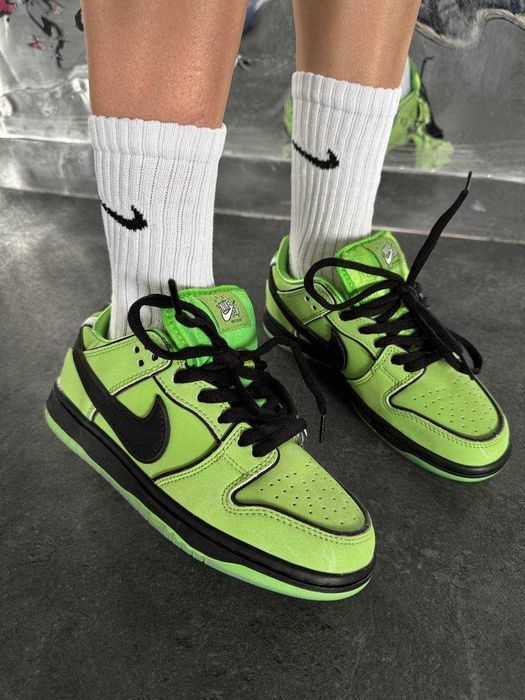 Кросівки Nike SB Dunk Powerpuff Girls Buttercup green