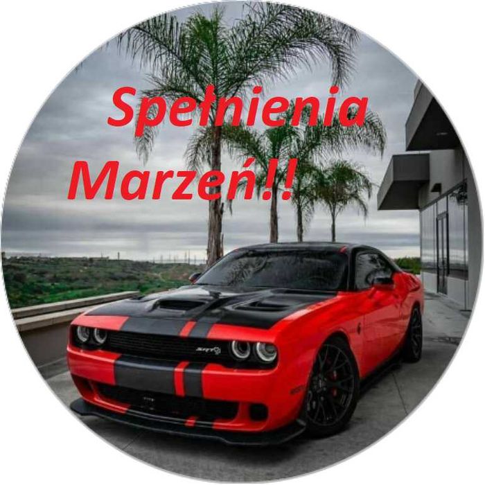 Opłatek na tort Urodziny Ford Mustang Auto Samochód Logo