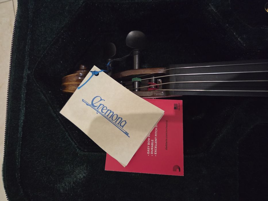 conjunto de Violino profissional/estudante avançado Cremona SV-500 (tamanho completo 4/4), rigorosamente NOVO,