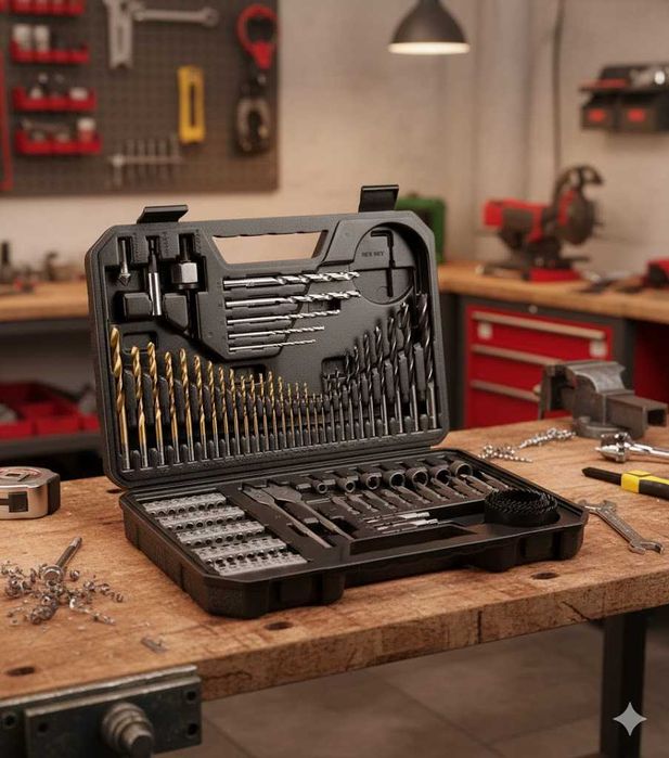 NOWY Zestaw Wierteł Bitów Bosch Do Metalu Betonu Drewna + Walizka HIT