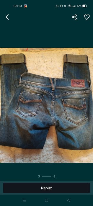 Mom jeans Tommy Hilfiger denim jeansy spodnie rurki Tommiego