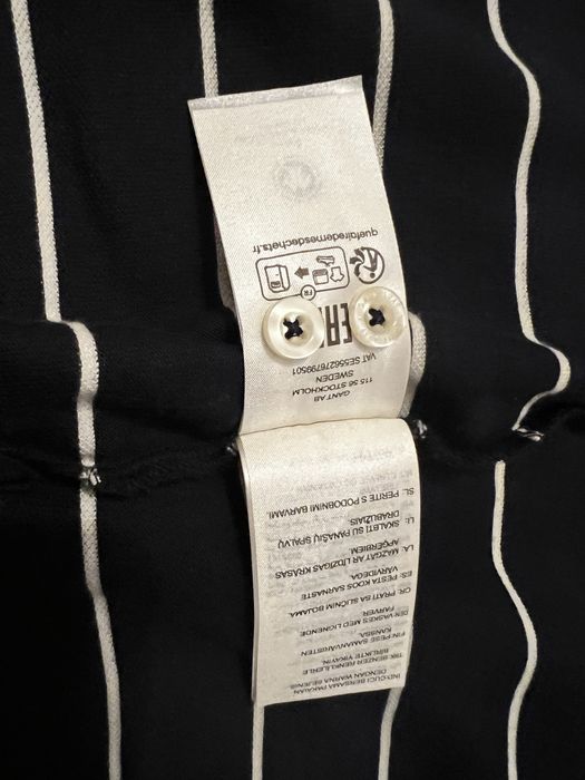 Męska koszulka polo Gant rL granatowa w biale paseczki