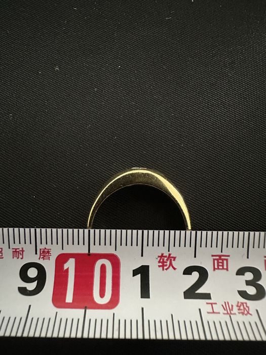 Anel ouro português 19,2k maciço com Diamante