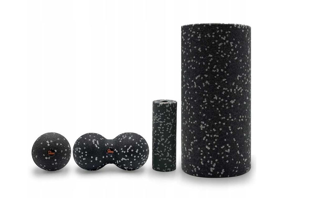 Zestaw EPP do masażu 4w1 Roller + Wałek + Piłka + Duoball | (PROMOCJA)