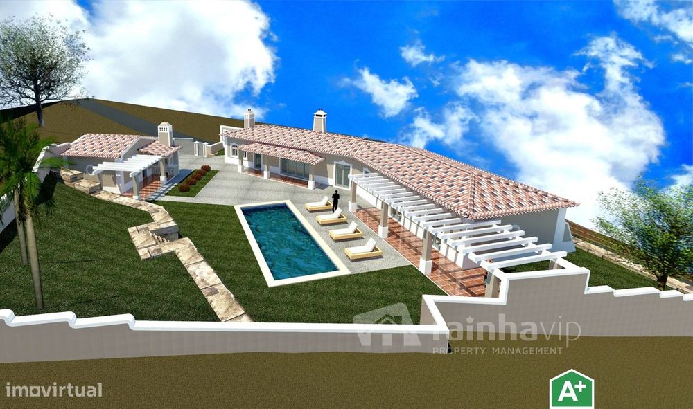 Moradia estilo rústico com piscina e garagem - Caldas da Rainha