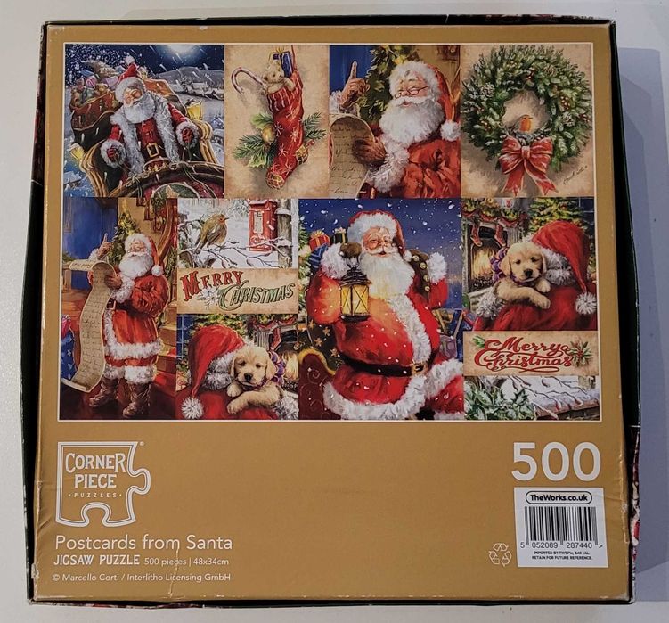 Puzzle Corner Piece 500 Postcards from Santa