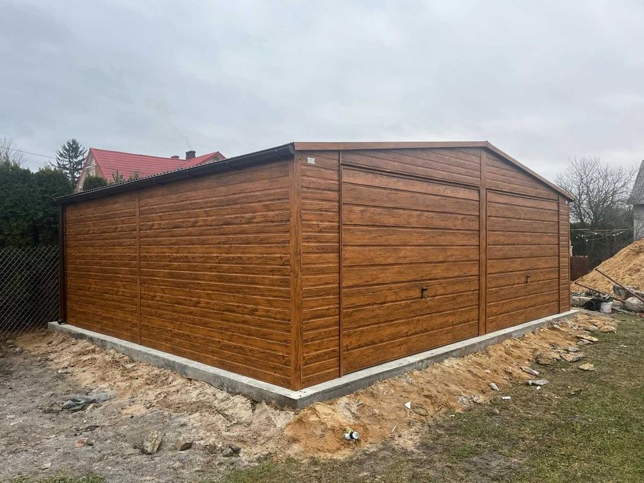 Garaż Blaszany 7x5 Kolor Poziomy Panel