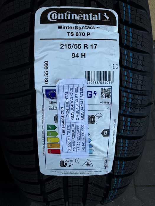 Nowe opony zimowe 215/55R17 Continental WinterContact TS870P