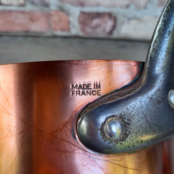 Miedziany garnek miedziany rondel poj. 2 litry - sygnowany