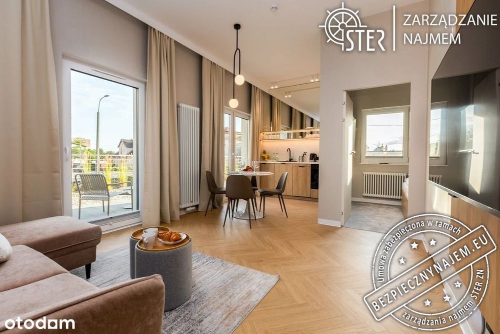 Stogi, 2 pokoje, do czerwca, taras, hala, perfekt