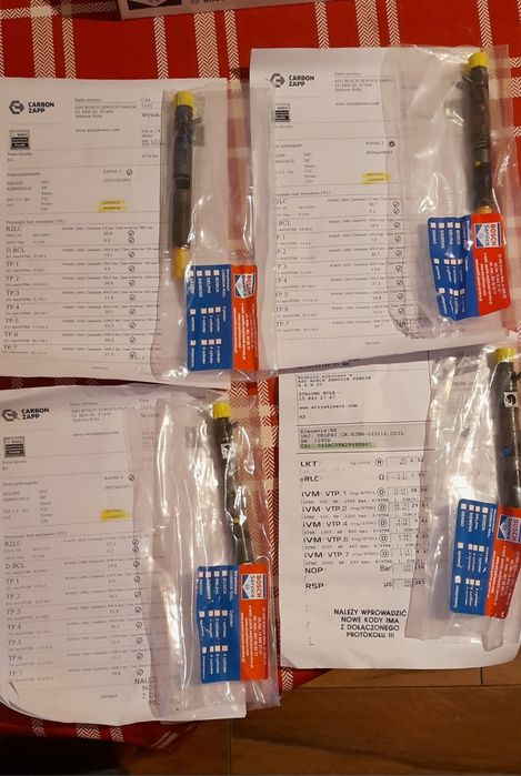 Kpl wtrysków Delphi do Ford 1.8 TDCI nieużywane, po regenereacji