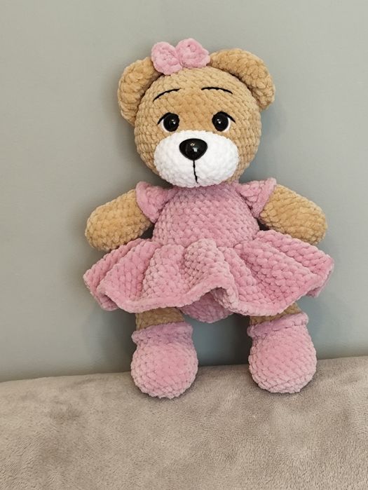 Maskotka miś dla dziewczynki handmade