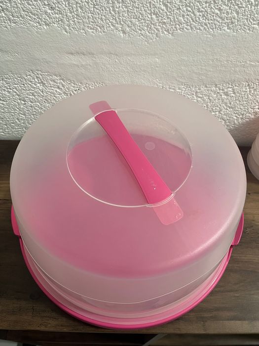 Boleira alta para transporte bolos