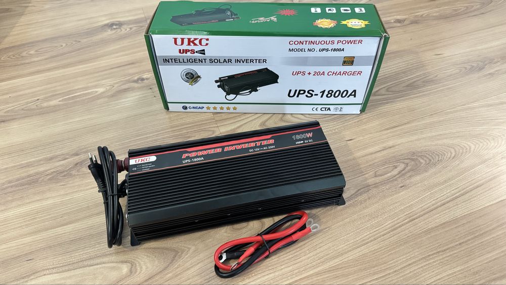 Інвертор  с зарядкою  ‼️ 1800w 20A ( 12~ 220 v ) Перетворювач УПС ДЖБ