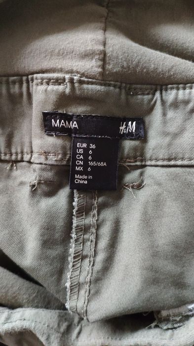 Spodnie ciążowe w kolorze khaki