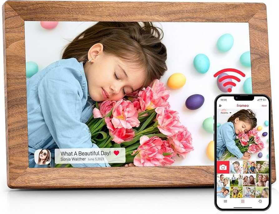 Inteligentna Cyfrowa Ramka na Zdjęcia Wi-Fi 10" (Frameo) | Menu PL
